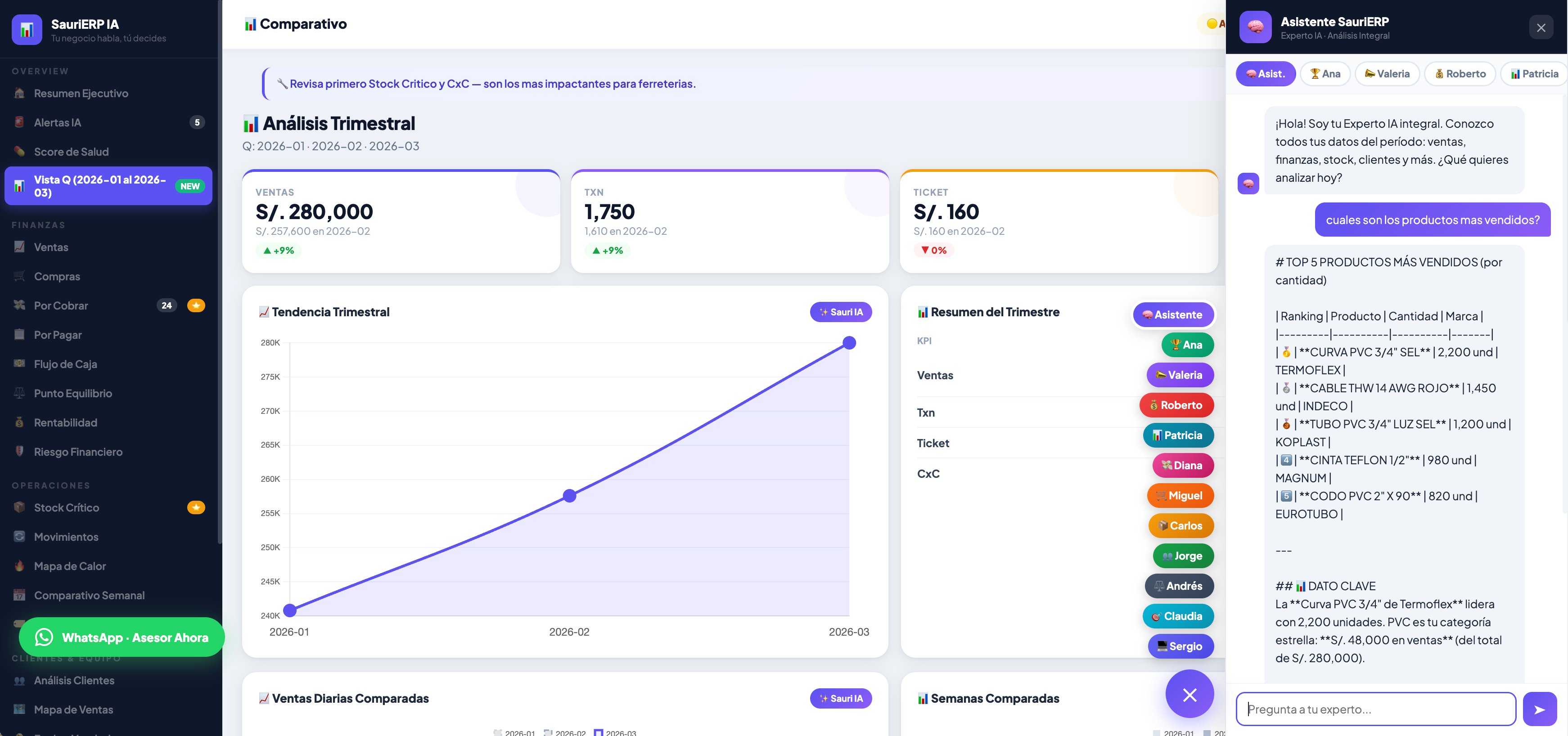 SauriERP IA — Experto IA